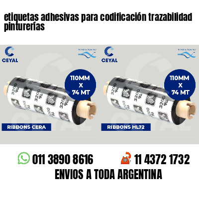 etiquetas adhesivas para codificación trazabilidad pinturerías