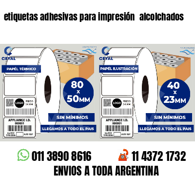 etiquetas adhesivas para impresión alcolchados