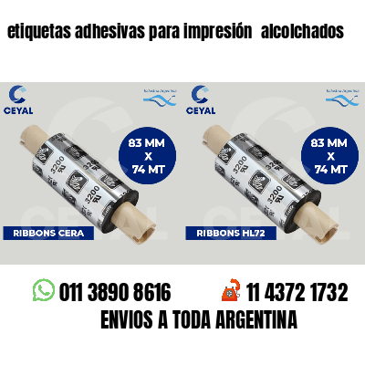 etiquetas adhesivas para impresión alcolchados