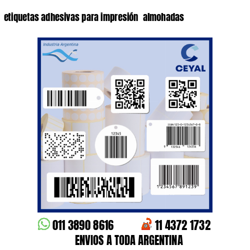 etiquetas adhesivas para impresión  almohadas