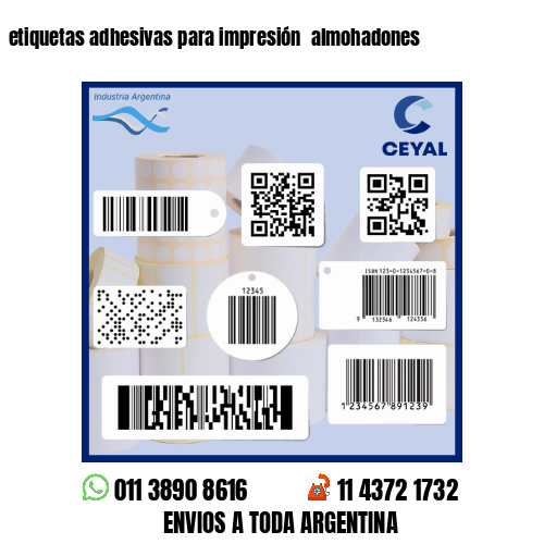 etiquetas adhesivas para impresión  almohadones
