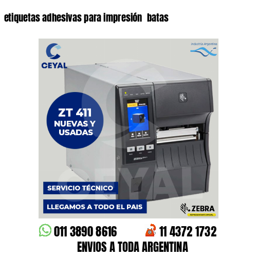 etiquetas adhesivas para impresión  batas