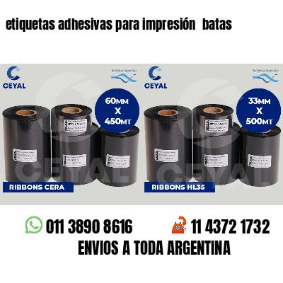 etiquetas adhesivas para impresión batas