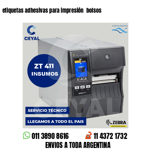 etiquetas adhesivas para impresión  bolsos