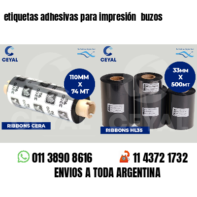 etiquetas adhesivas para impresión buzos