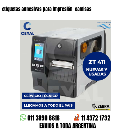 etiquetas adhesivas para impresión  camisas