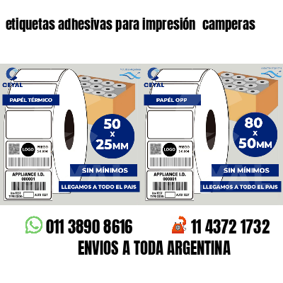 etiquetas adhesivas para impresión camperas