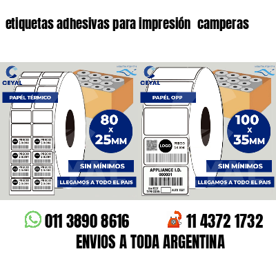 etiquetas adhesivas para impresión camperas