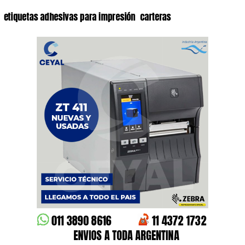 etiquetas adhesivas para impresión  carteras