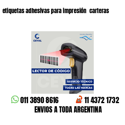 etiquetas adhesivas para impresión carteras