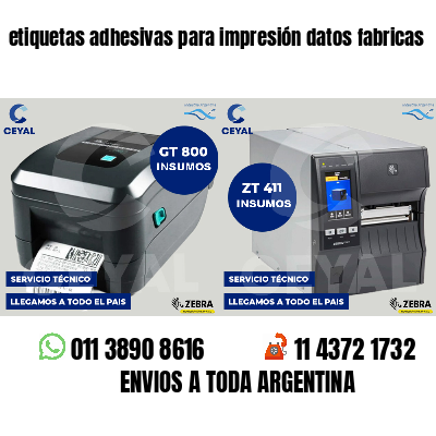 etiquetas adhesivas para impresión datos fabricas