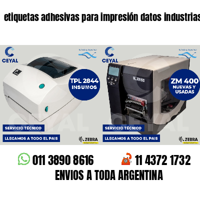etiquetas adhesivas para impresión datos industrias