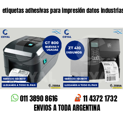 etiquetas adhesivas para impresión datos industrias