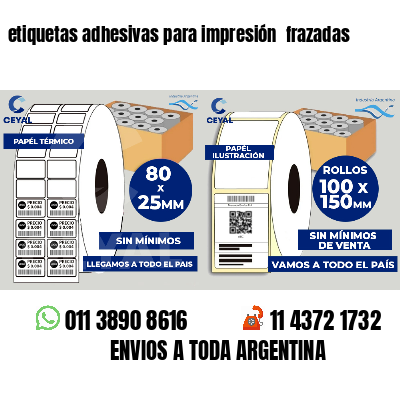 etiquetas adhesivas para impresión frazadas