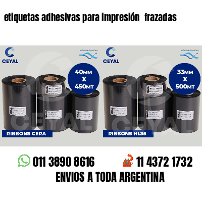 etiquetas adhesivas para impresión frazadas