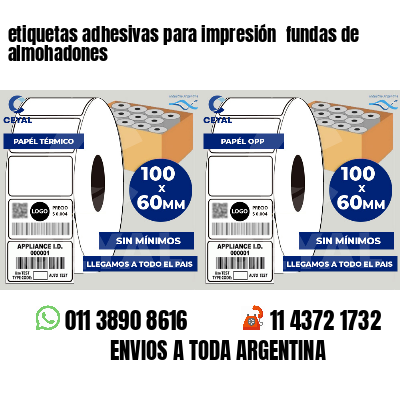 etiquetas adhesivas para impresión fundas de almohadones