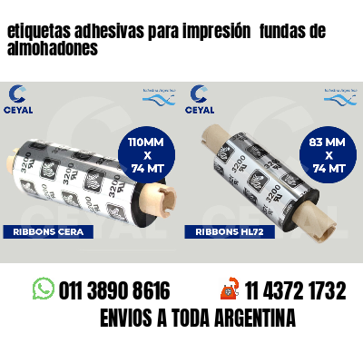 etiquetas adhesivas para impresión fundas de almohadones