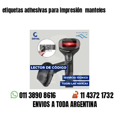 etiquetas adhesivas para impresión manteles