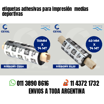 etiquetas adhesivas para impresión medias deportivas