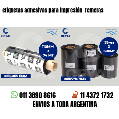 etiquetas adhesivas para impresión remeras