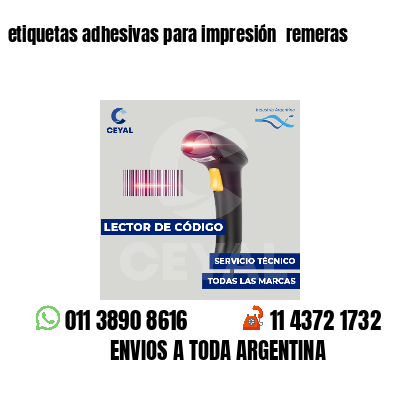 etiquetas adhesivas para impresión  remeras