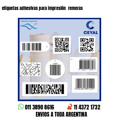 etiquetas adhesivas para impresión  remeras