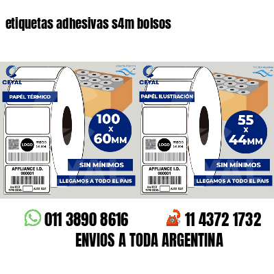 etiquetas adhesivas s4m bolsos
