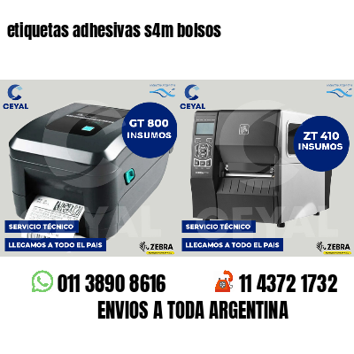 etiquetas adhesivas s4m bolsos