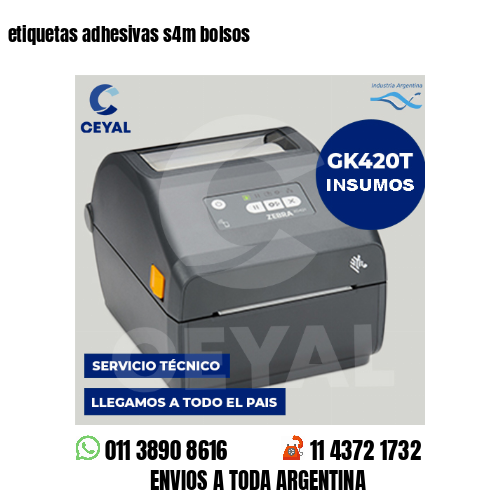 etiquetas adhesivas s4m bolsos