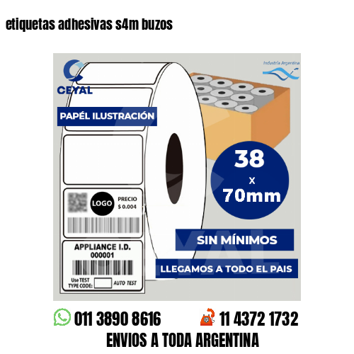 etiquetas adhesivas s4m buzos