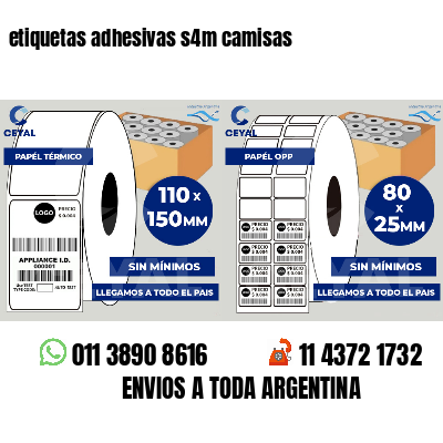etiquetas adhesivas s4m camisas