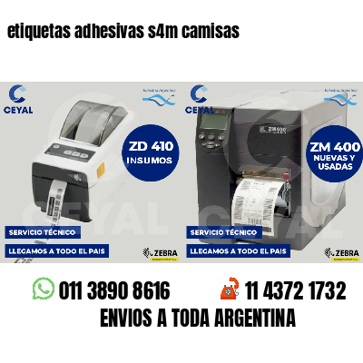 etiquetas adhesivas s4m camisas
