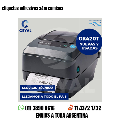 etiquetas adhesivas s4m camisas