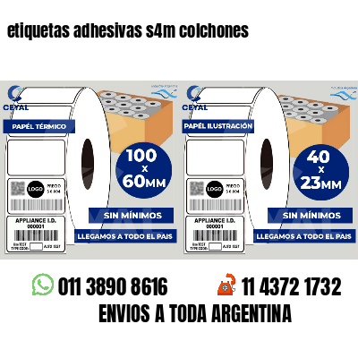 etiquetas adhesivas s4m colchones