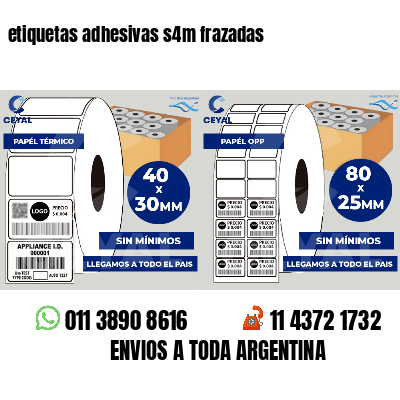 etiquetas adhesivas s4m frazadas