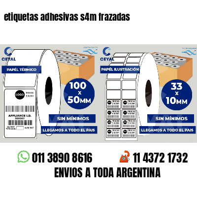 etiquetas adhesivas s4m frazadas