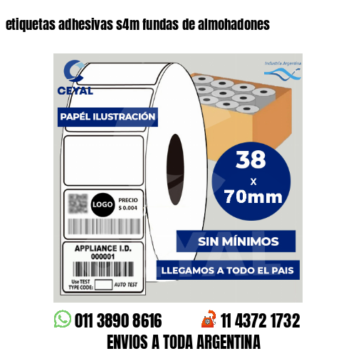etiquetas adhesivas s4m fundas de almohadones