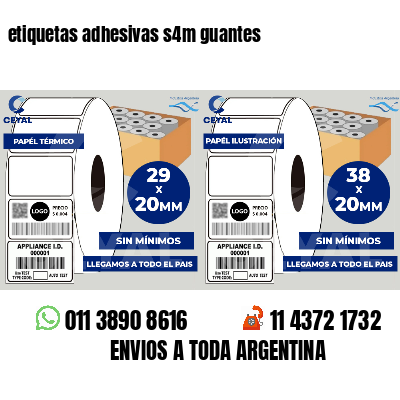 etiquetas adhesivas s4m guantes