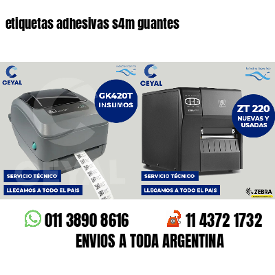 etiquetas adhesivas s4m guantes