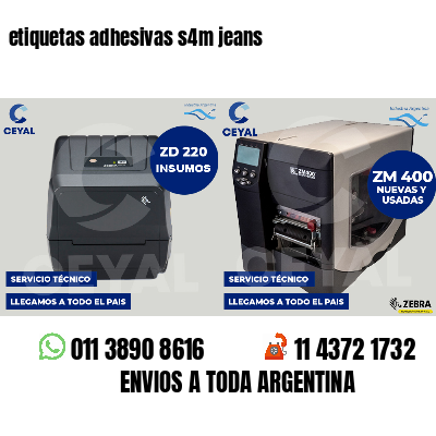 etiquetas adhesivas s4m jeans