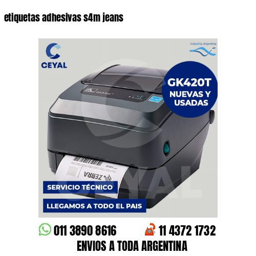 etiquetas adhesivas s4m jeans