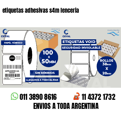etiquetas adhesivas s4m lenceria