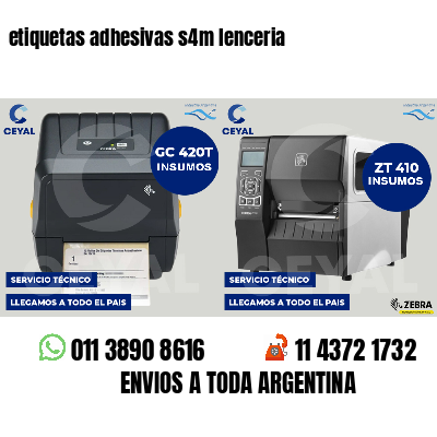 etiquetas adhesivas s4m lenceria
