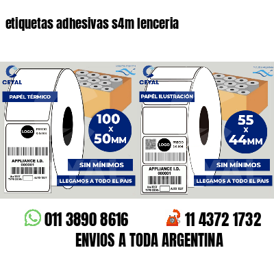 etiquetas adhesivas s4m lenceria