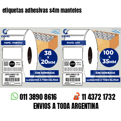 etiquetas adhesivas s4m manteles