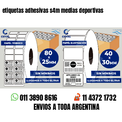 etiquetas adhesivas s4m medias deportivas