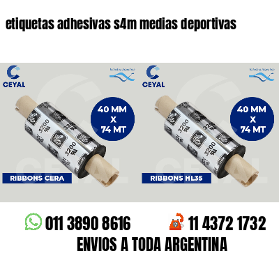 etiquetas adhesivas s4m medias deportivas