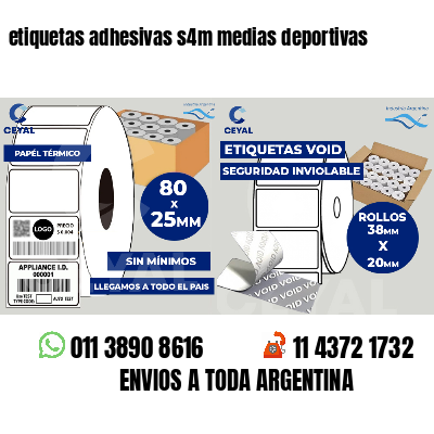 etiquetas adhesivas s4m medias deportivas