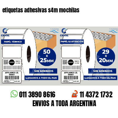 etiquetas adhesivas s4m mochilas
