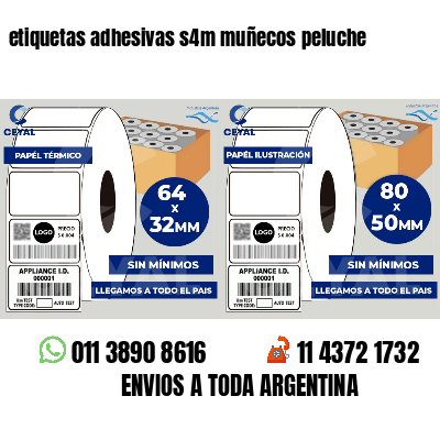 etiquetas adhesivas s4m muñecos peluche